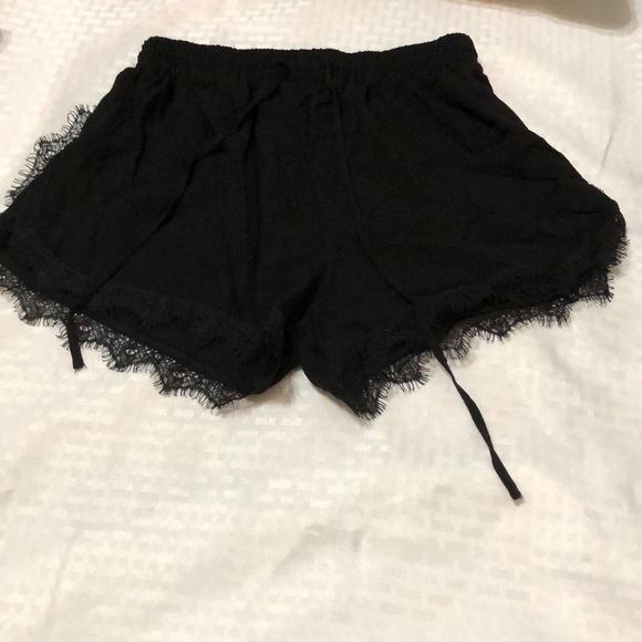 Material Girl Juniors Eyelash-Lace-Trim Shorts - Picture 2 of 4